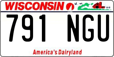WI license plate 791NGU