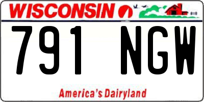 WI license plate 791NGW
