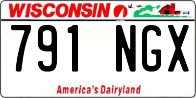 WI license plate 791NGX