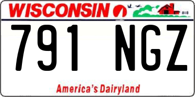 WI license plate 791NGZ
