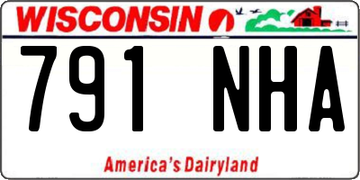 WI license plate 791NHA