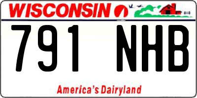 WI license plate 791NHB