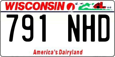 WI license plate 791NHD