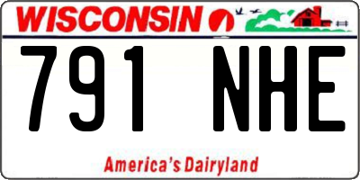 WI license plate 791NHE