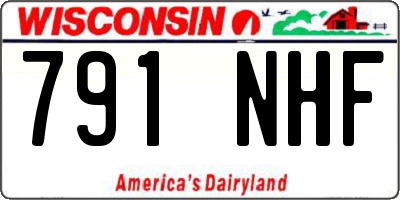 WI license plate 791NHF