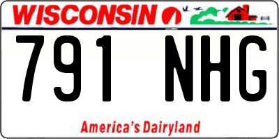 WI license plate 791NHG