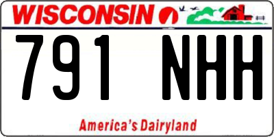 WI license plate 791NHH