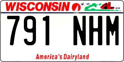 WI license plate 791NHM