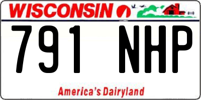 WI license plate 791NHP