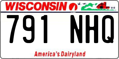 WI license plate 791NHQ