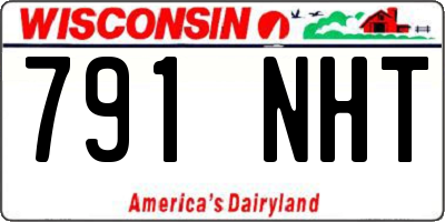 WI license plate 791NHT