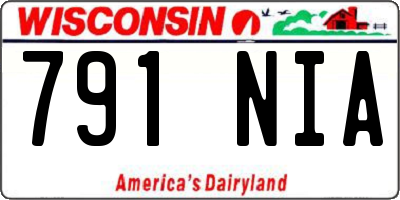 WI license plate 791NIA