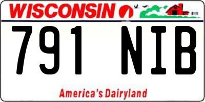 WI license plate 791NIB
