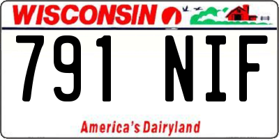 WI license plate 791NIF