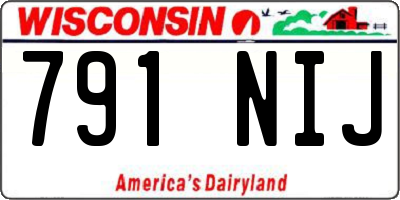 WI license plate 791NIJ