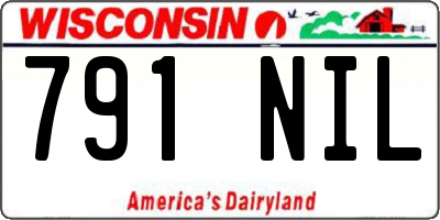 WI license plate 791NIL