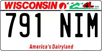 WI license plate 791NIM