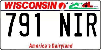 WI license plate 791NIR