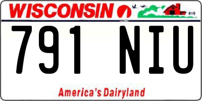 WI license plate 791NIU