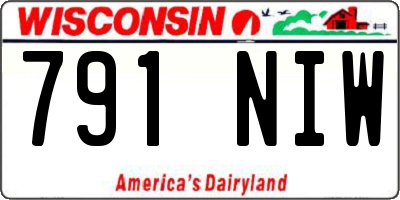 WI license plate 791NIW