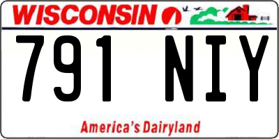 WI license plate 791NIY