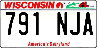 WI license plate 791NJA