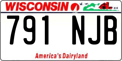 WI license plate 791NJB