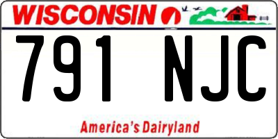 WI license plate 791NJC