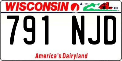 WI license plate 791NJD