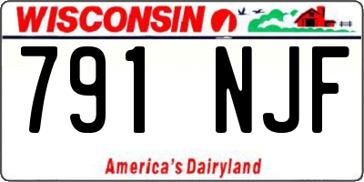 WI license plate 791NJF