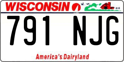 WI license plate 791NJG