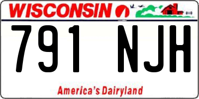 WI license plate 791NJH