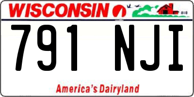 WI license plate 791NJI
