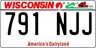WI license plate 791NJJ