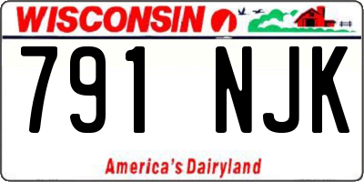WI license plate 791NJK