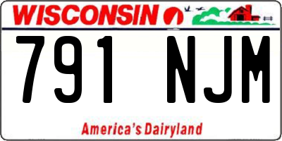 WI license plate 791NJM