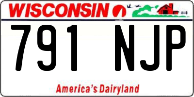 WI license plate 791NJP