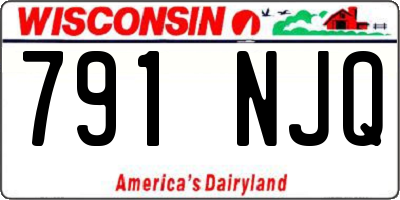 WI license plate 791NJQ