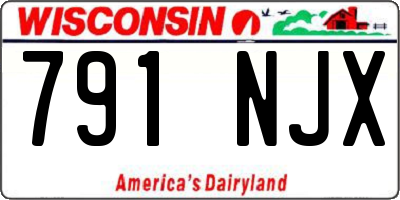WI license plate 791NJX