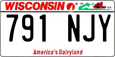 WI license plate 791NJY