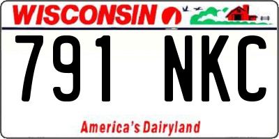 WI license plate 791NKC