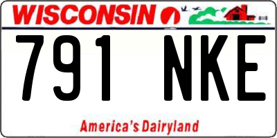 WI license plate 791NKE