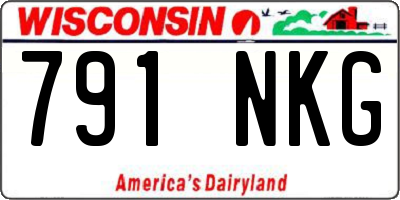 WI license plate 791NKG