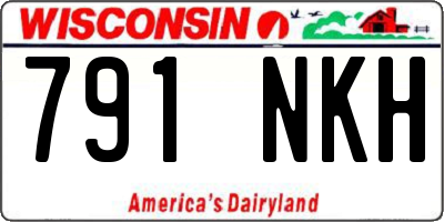 WI license plate 791NKH