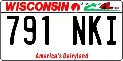 WI license plate 791NKI