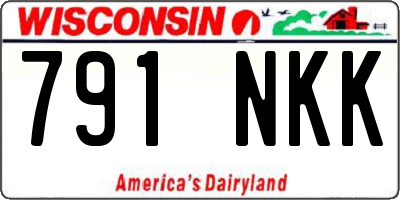 WI license plate 791NKK