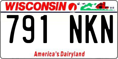 WI license plate 791NKN