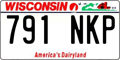 WI license plate 791NKP