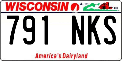 WI license plate 791NKS