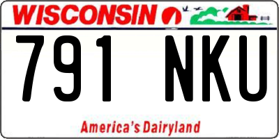 WI license plate 791NKU